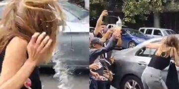 Agreden a Ximena Pichel, conocida como Lady Racista, tras salir de audiencia en CDMX