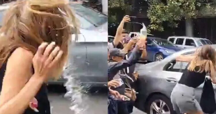 Agreden a Ximena Pichel, conocida como Lady Racista, tras salir de audiencia en CDMX