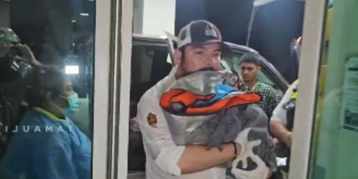 Alcalde de González coordina rescate y presencia el nacimiento de una bebé durante la lluvia en Tamaulipas