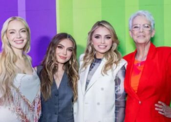 Angélica Rivera presume su encuentro con Lindsay Lohan y Jamie Lee Curtis