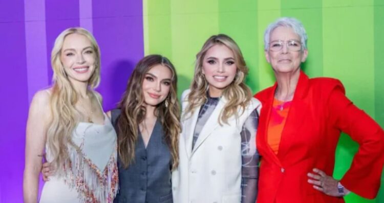 Angélica Rivera presume su encuentro con Lindsay Lohan y Jamie Lee Curtis