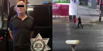 Arrestan a sujeto tras a agredir a otro en el Centro de Monterrey, NL