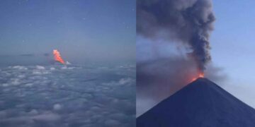Así fue la erupción del volcán en Kliuchevskói tras el terremoto en Rusia | VIDEOS