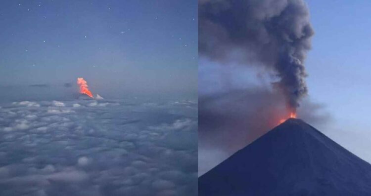 Así fue la erupción del volcán en Kliuchevskói tras el terremoto en Rusia | VIDEOS