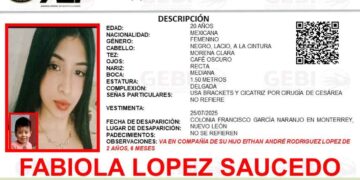 Autoridades buscan a joven madre e hijo, quienes desaparecieron en Monterrey
