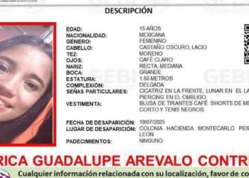 Buscan a América Guadalupe Arévalo, adolescente desaparecida en Pesquería, Nuevo León