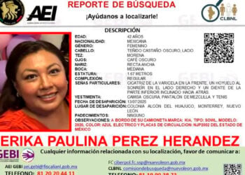 Buscan a Erika Paulina, desaparecida desde el 13 de julio rumbo a Houston