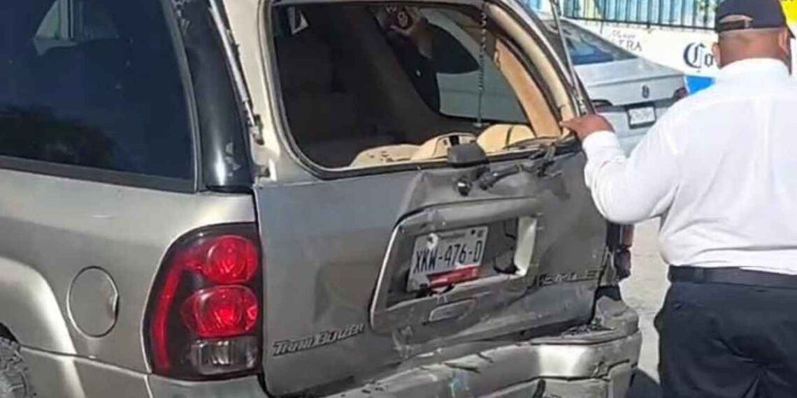 choque camión de volteo camionetas Matamoros