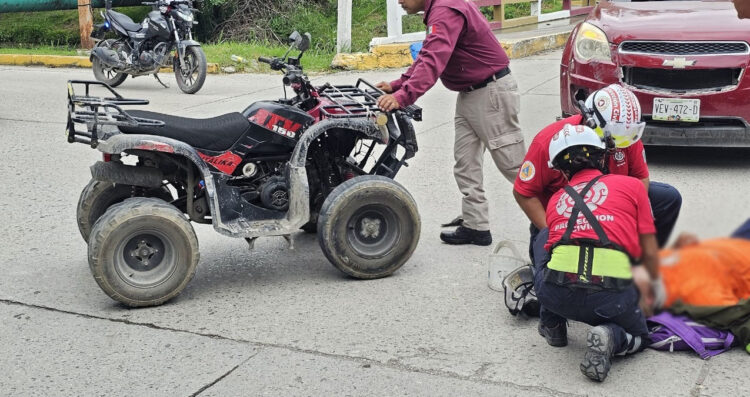 mujer lesionada choque El Mante