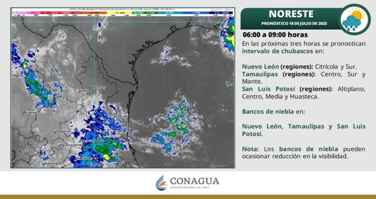 ¿Canal de baja presión traerá lluvias a Tamaulipas?
