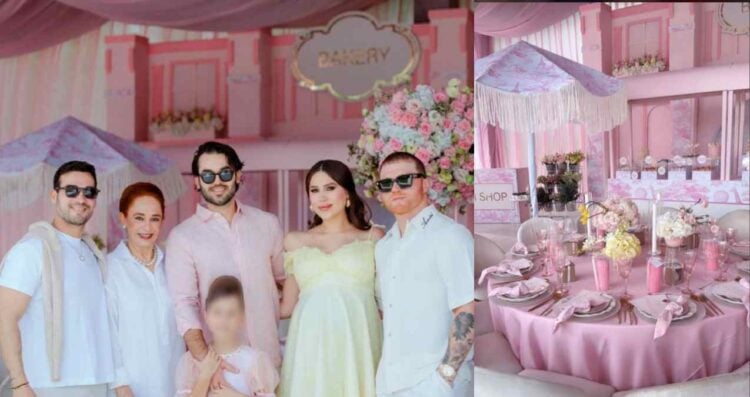 Canelo Álvarez y Fernanda Gómez celebran lujoso baby shower