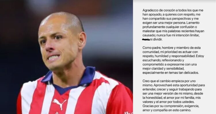 "Chicharito" se disculpa por comentarios polémicos en redes sociales