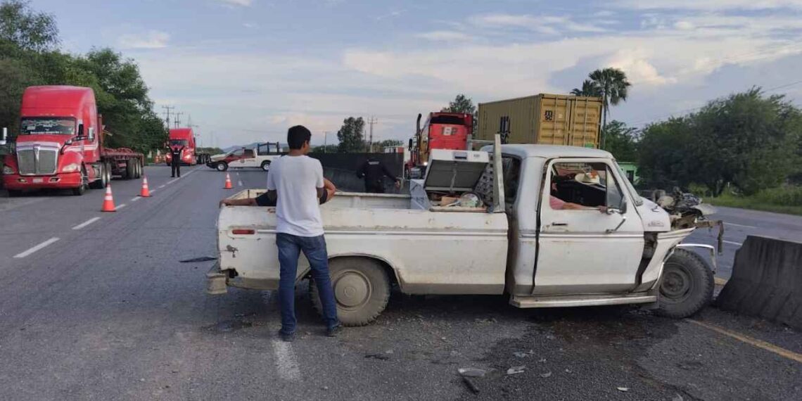 Choque en Villagrán, Tamaulipas, deja cuatro lesionados y provoca caos vial