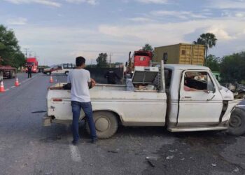 Choque en Villagrán, Tamaulipas, deja cuatro lesionados y provoca caos vial