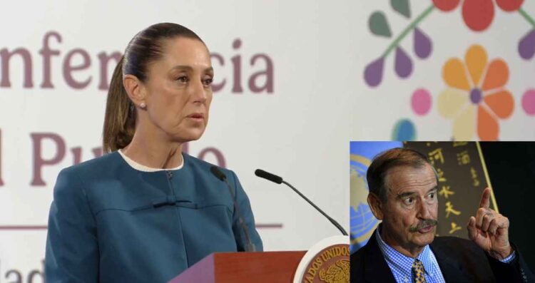 Claudia Sheinbaum responde a Vicente Fox y lo acusa de mentir sobre los presuntos vuelos privados de AMLO