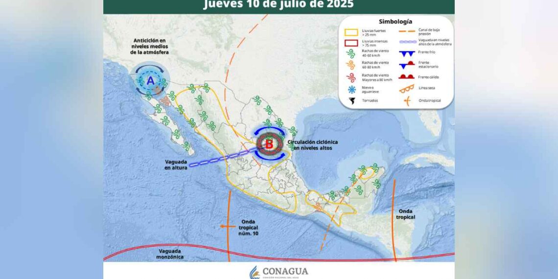 Clima 10 de julio en México