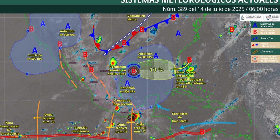 Clima 14 de julio: ¿Dónde ocasionará lluvias la Onda tropical 11 y 12?