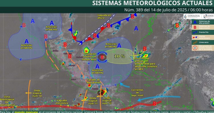 Clima 14 de julio: ¿Dónde ocasionará lluvias la Onda tropical 11 y 12?