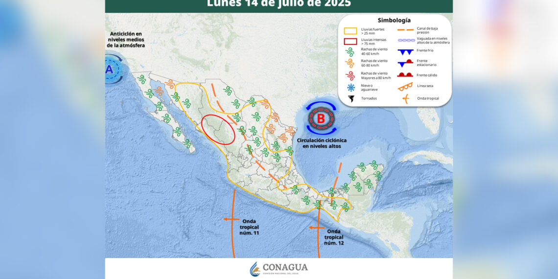 Clima 14 de julio en México