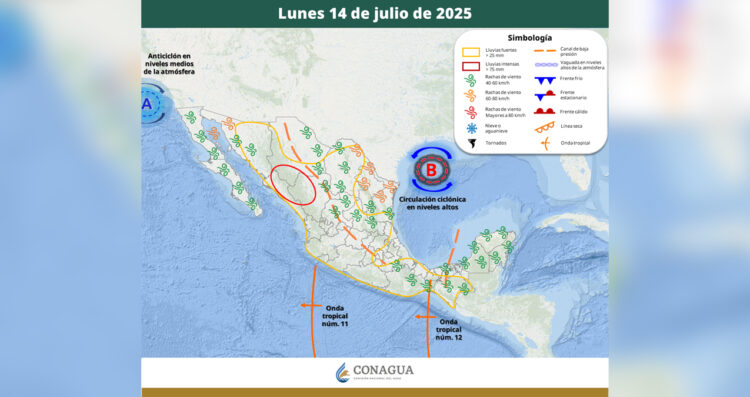Clima 14 de julio en México