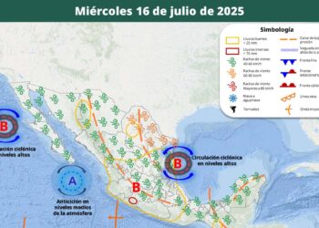 Clima 16 de julio en México