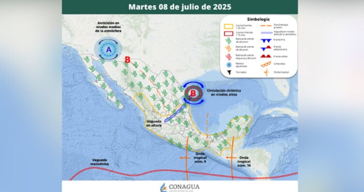 Clima 8 de julio en México