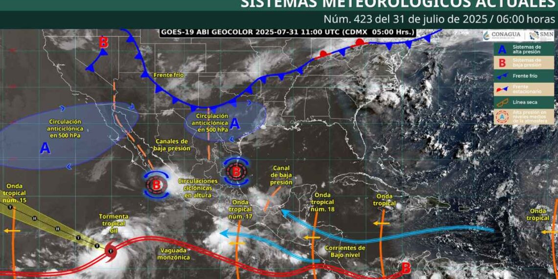 Clima en México: ¿Onda tropical 17 y monzón mexicano traerán lluvias con granizo?