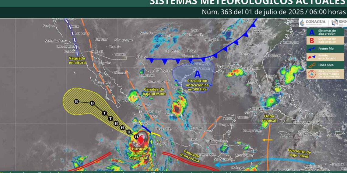 Clima para el 1 de julio: ¿Dónde prevén lluvias torrenciales debido al Huracán Flossie?