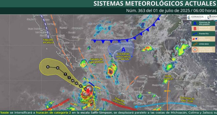Clima para el 1 de julio: ¿Dónde prevén lluvias torrenciales debido al Huracán Flossie?
