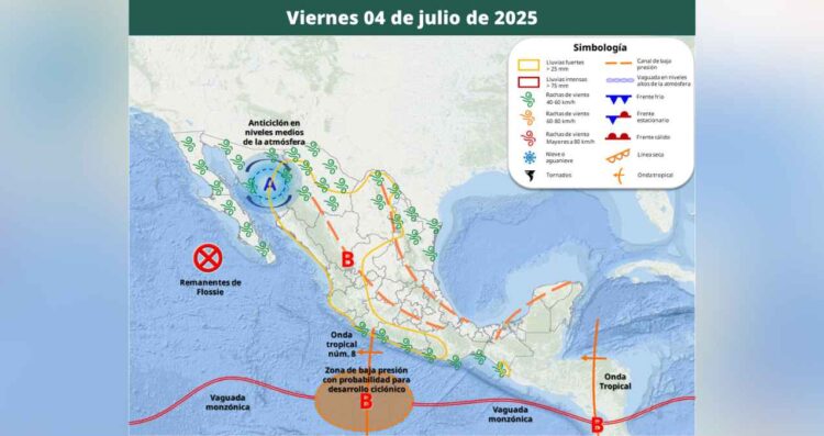 Clima viernes 4 de julio ¿Seguirán las fuertes lluvias