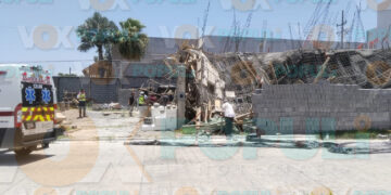 Colapsa obra residencial y deja a trabajadores heridos en Cd. Victoria, Tamaulipas