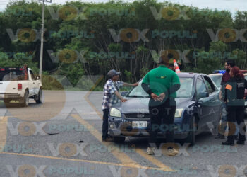 Conductor circula en sentido contrario y provoca choque en libramiento de Cd. Victoria, Tamaulipas