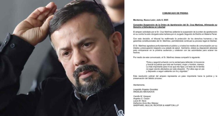 Cruz Martínez logra suspensión y seguirá juicio en libertad