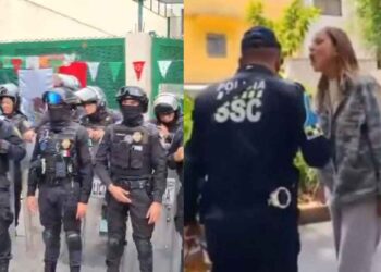 Custodian instalaciones donde se realizará la nueva audiencia de “Lady Racista” en la CDMX