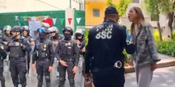 Custodian instalaciones donde se realizará la nueva audiencia de “Lady Racista” en la CDMX