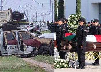 Dan el último adiós en Ciudad Victoria a elementos de la Guardia Estatal que fallecieron en fatal accidente 