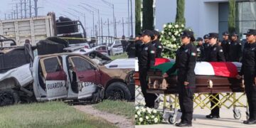 Dan el último adiós en Ciudad Victoria a elementos de la Guardia Estatal que fallecieron en fatal accidente 
