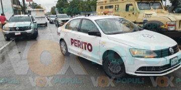 Distracción al volante provoca choque múltiple frente a complejo deportivo en Cd. Victoria, Tamaulipas