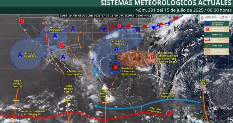 ¿Dónde hará más calor este 15 de julio en México?