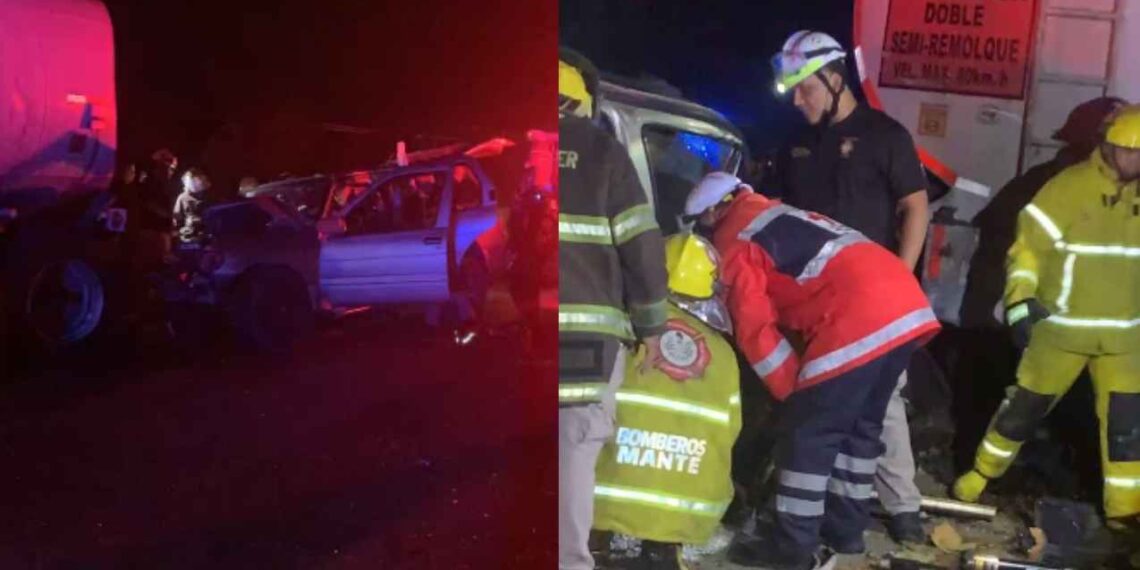 Dos hombres sobreviven tras impactarse contra una pipa en la carretera Mante-Valles