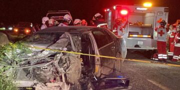 Dos personas mueren en choque frontal en la carretera La Soledad–San Carlos en Tamaulipas 