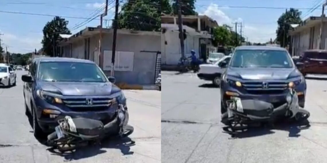 Empleado de COMAPA resulta lesionado tras ser arrollado por camioneta en El Mante, Tamaulipas