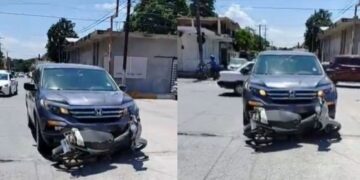 Empleado de COMAPA resulta lesionado tras ser arrollado por camioneta en El Mante, Tamaulipas