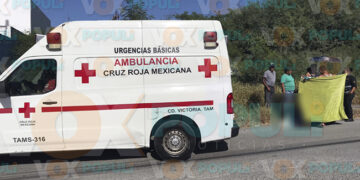 Empleado de carnicería resulta herido tras choque en moto en Ciudad Victoria, Tamaulipas