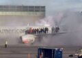 Evacúan de emergencia avión de American Airlines tras incendio en los frenos en Denver