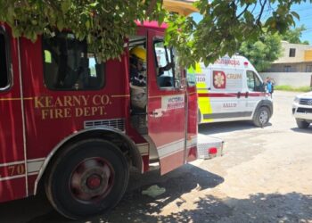 Flamazo en camioneta deja a una persona con quemaduras en Cd. Victoria, Tamaulipas