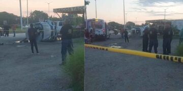 Fuerte accidente en la carretera Mante-Valles deja un elemento de la Guardia Estatal sin vida