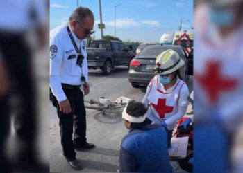 hombre ciclista embestido Matamoros