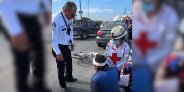 hombre ciclista embestido Matamoros