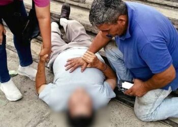 Hombre hospitalizado San Nicolás